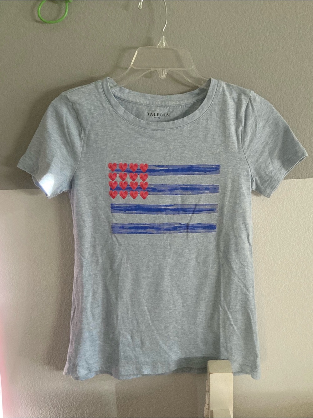 Talbots Heather Blue Flag Tee